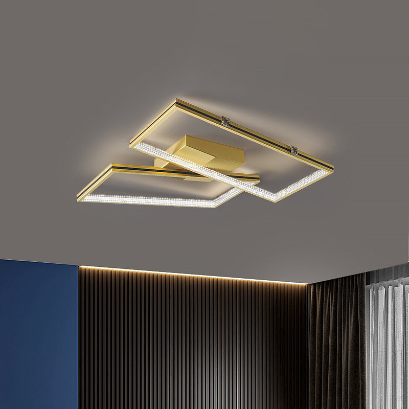 Rechteck halb Flush Mount Leuchte Acryl moderne Einfachheit Flush Mount Spotlight für Wohnzimmer