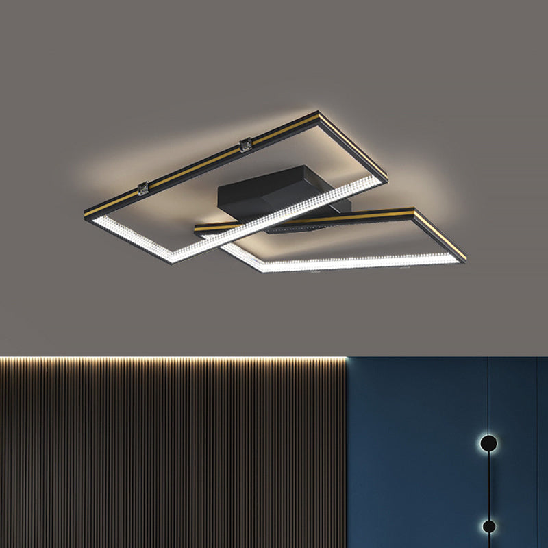 Rechteck halb Flush Mount Leuchte Acryl moderne Einfachheit Flush Mount Spotlight für Wohnzimmer