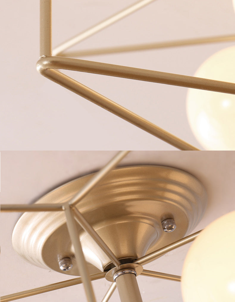 5-leichte Deckenbehandlung Schmiedeeisen Industrial Semi Flush Mount für Cafésgeschäft