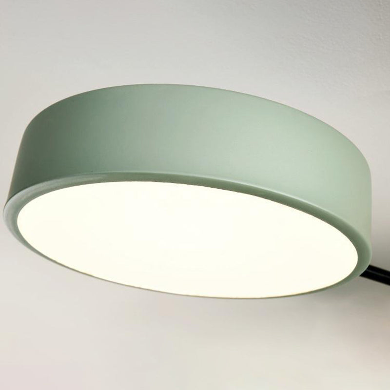 Orde circolare soggiorno LED LED SEMI FLUSH MONTO MODERNO ACRILICO LUCE