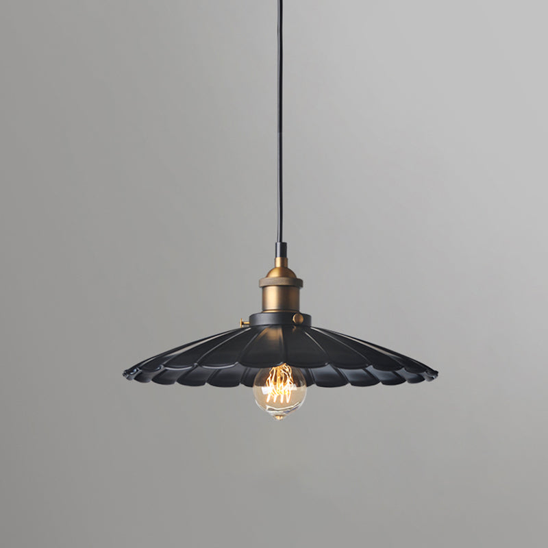 Industriële stijl retro geschulpte hanglamp 1 kop ijzerlampenkap voor restaurant