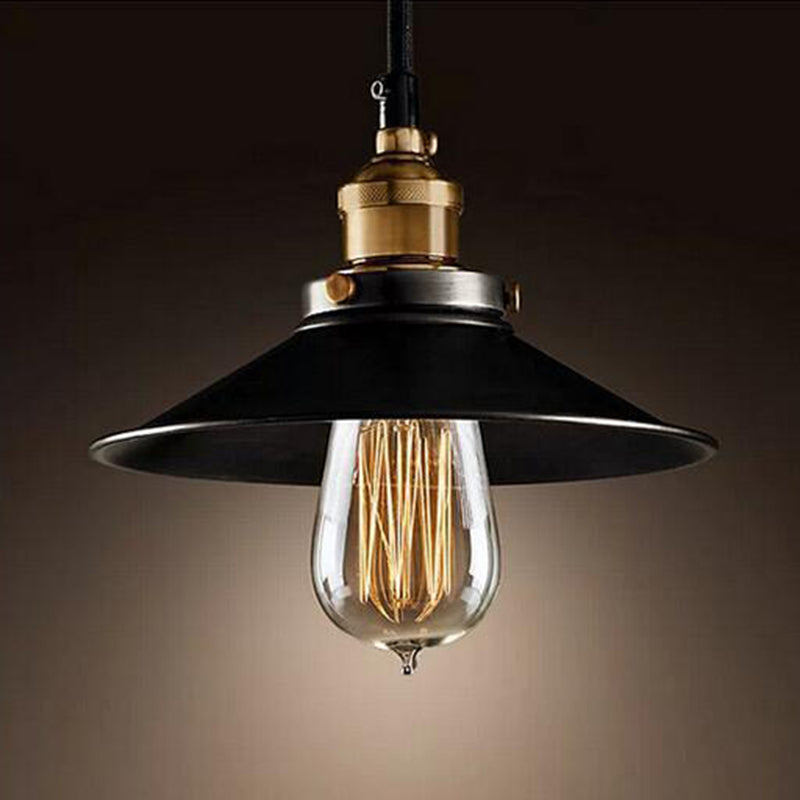 Saucer Living Room Pendant Lighting Fixture Loft Style Metal Hanging Ceiling Light