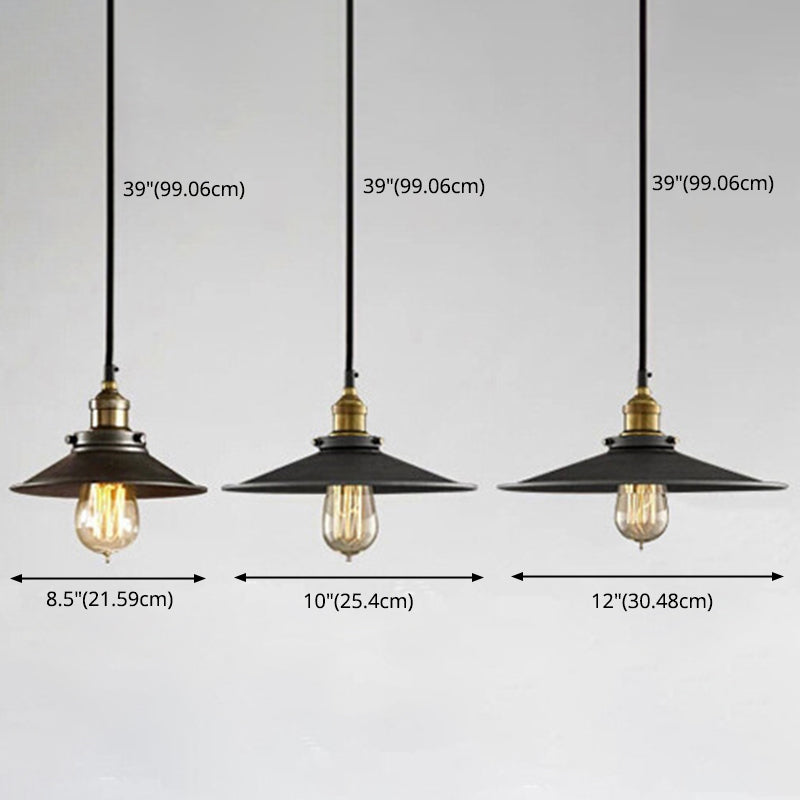 Saucer Living Room Pendant Lighting Fixture Loft Style Metal Hanging Ceiling Light