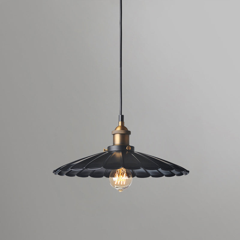 Scalloped suspendre Light Light Industrial Style Metal Pendant Pending Lights pour restaurant