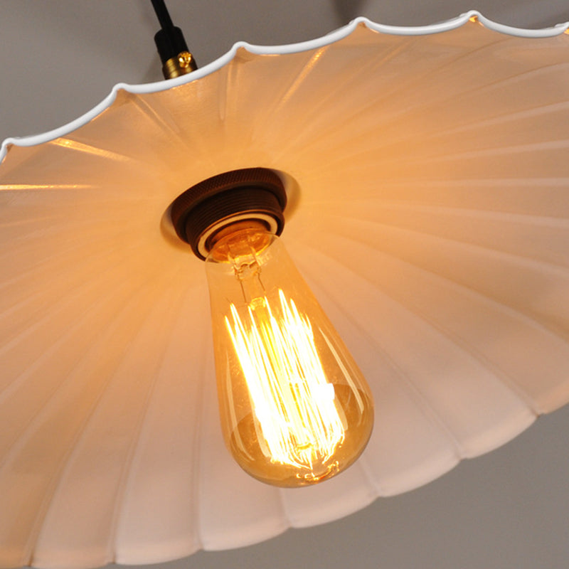 Scalloped suspendre Light Light Industrial Style Metal Pendant Pending Lights pour restaurant