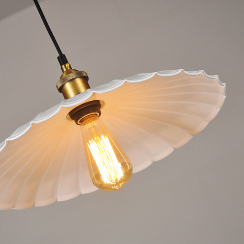 Scalloped suspendre Light Light Industrial Style Metal Pendant Pending Lights pour restaurant