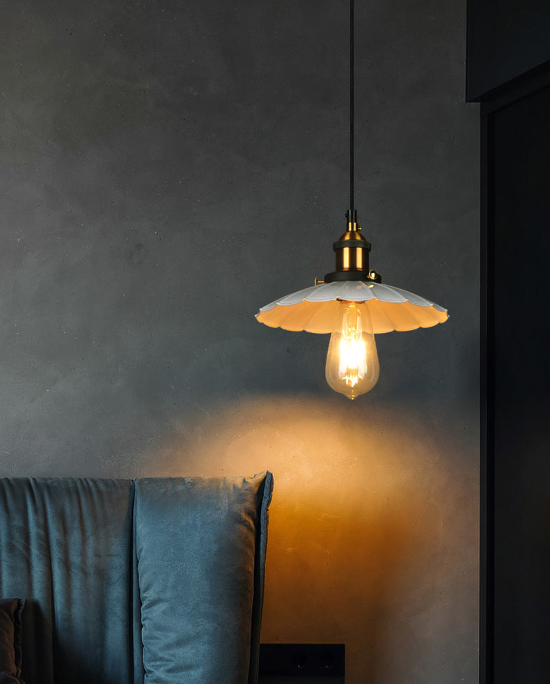 Scalloped suspendre Light Light Industrial Style Metal Pendant Pending Lights pour restaurant