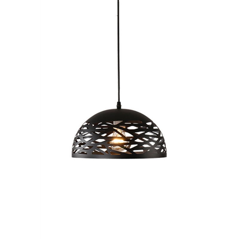 1 lampada a cupola leggera luci del soffitto appeso a sospensione industriale creativa lampade a sospensione metallica per il ristorante