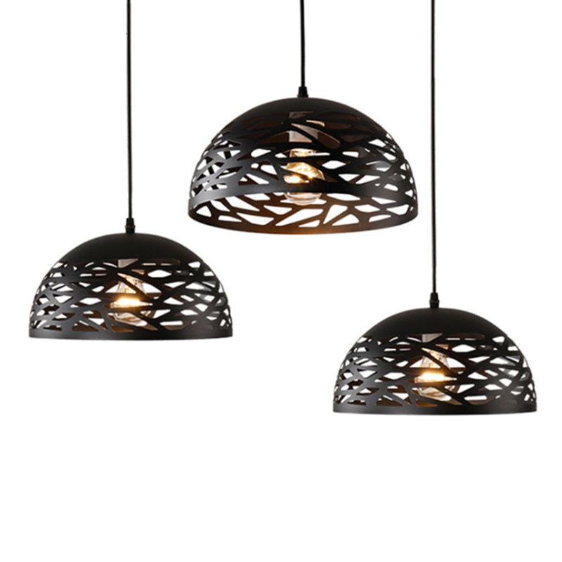 1 lampada a cupola leggera luci del soffitto appeso a sospensione industriale creativa lampade a sospensione metallica per il ristorante