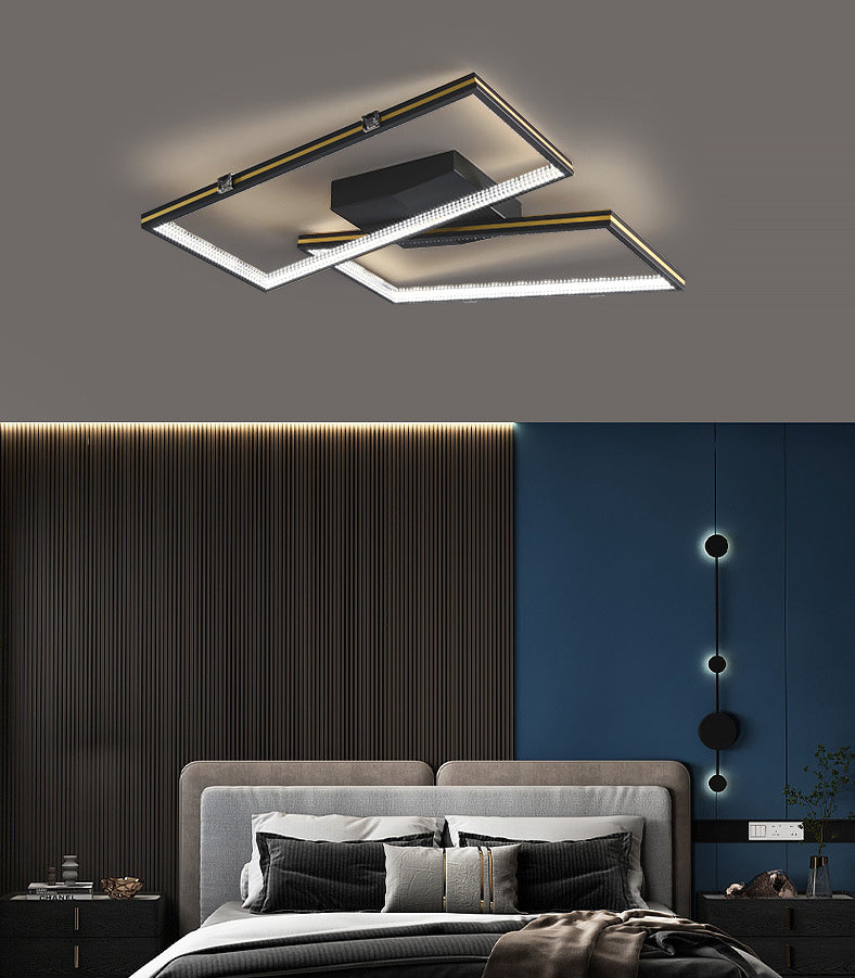 Rechteck halb Flush Mount Leuchte Acryl moderne Einfachheit Flush Mount Spotlight für Wohnzimmer