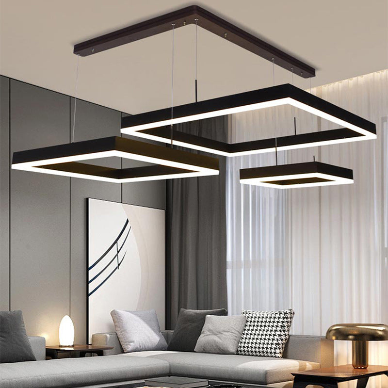 Modern Minimalist Style Squared Ceiling Pendant Light Acrylic Pendant Lights for Living Room