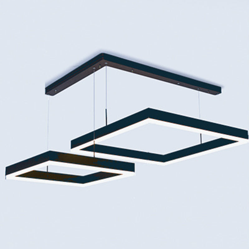 Modern Minimalist Style Squared Ceiling Pendant Light Acrylic Pendant Lights for Living Room