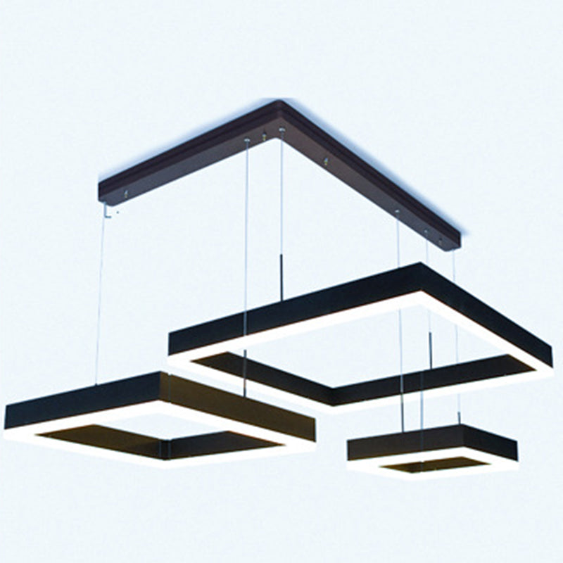 Modern Minimalist Style Squared Ceiling Pendant Light Acrylic Pendant Lights for Living Room