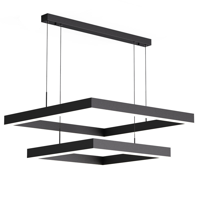 Modern Minimalist Style Squared Ceiling Pendant Light Acrylic Hanging Lamps for Living Room