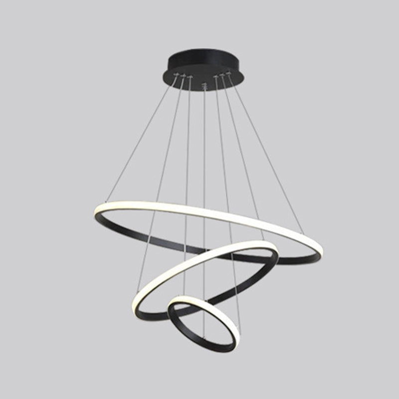 Modern Minimalist Style Multi-Tier Pendant Lighting Fixtures Acrylic 3 Lights Pendant Lights for Living Room