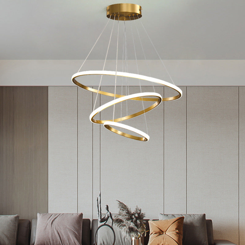 Modern Minimalist Style Multi-Tier Pendant Lighting Fixtures Acrylic 3 Lights Pendant Lights for Living Room