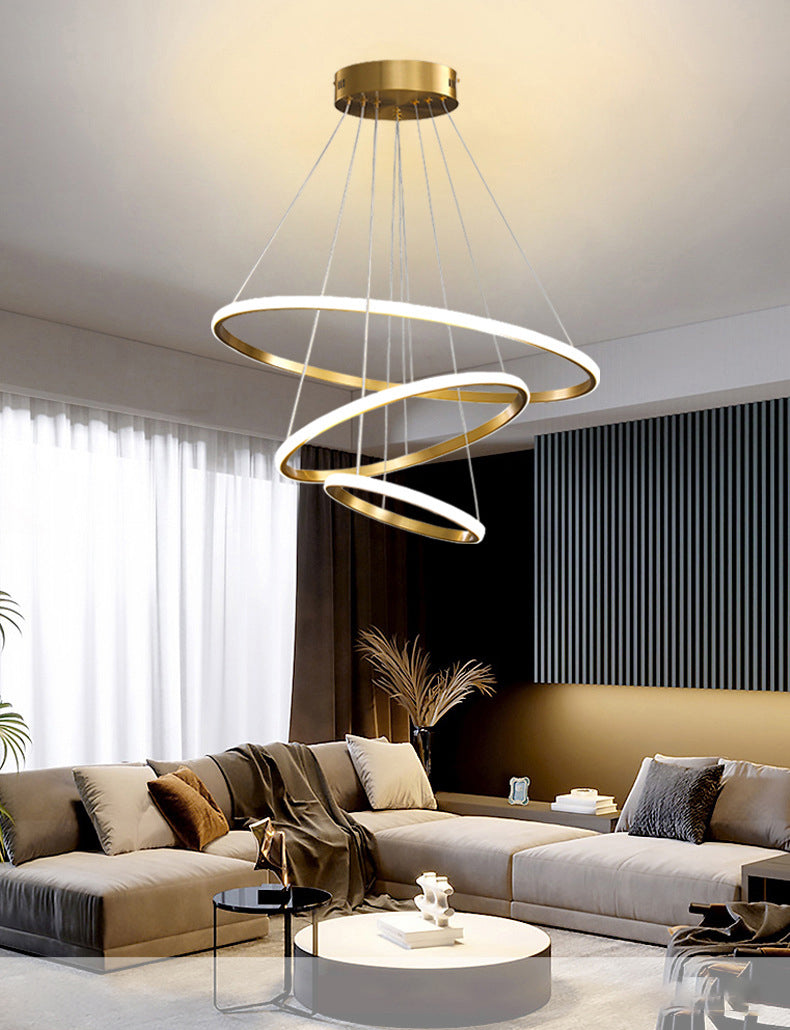 Modern Minimalist Style Multi-Tier Pendant Lighting Fixtures Acrylic 3 Lights Pendant Lights for Living Room