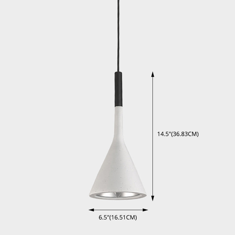 Metal Tapered Hanging Light Nordic Modern Style 1 Light  Restaurant Ceiling Pendant Lamp