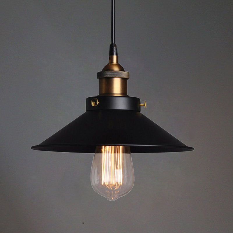 1 Côté Cone Cone Plafond Pendant Industriel Style Metal Metal Hanging Lights For Restaurant