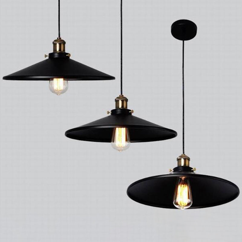 1 Côté Cone Cone Plafond Pendant Industriel Style Metal Metal Hanging Lights For Restaurant