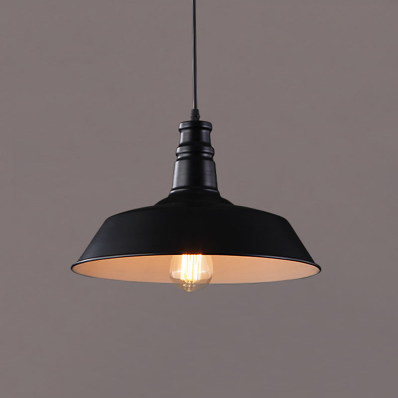 Luminaire de grange suspendu à 1 lumière pendante pendentif en métal industriel pour salle à manger