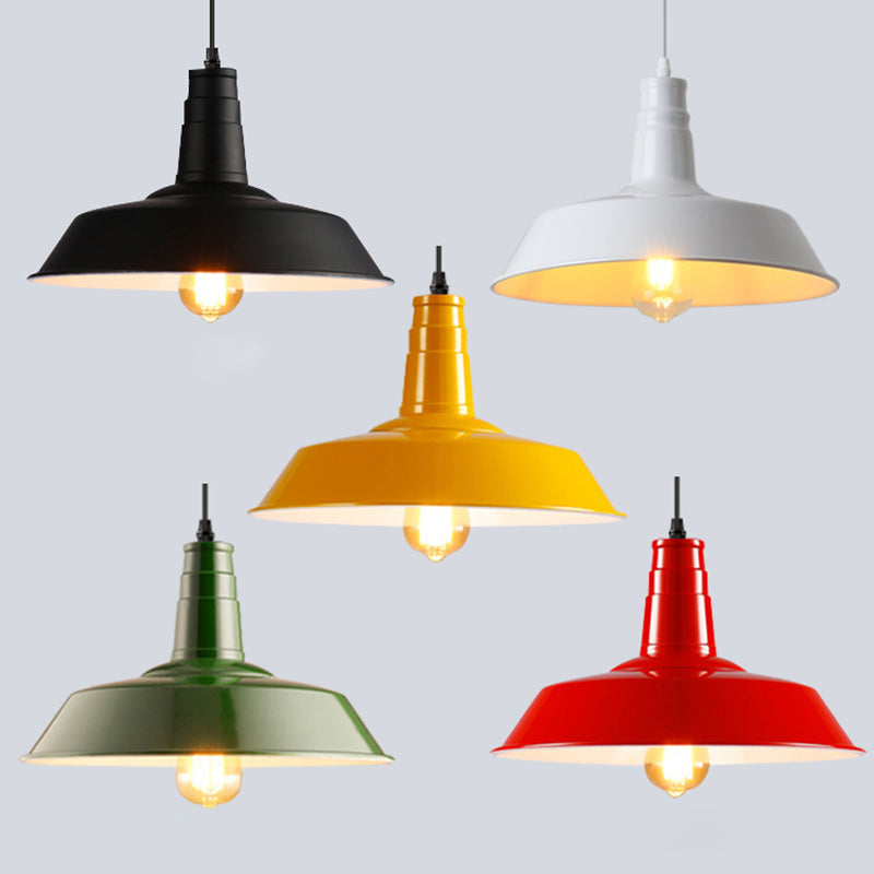 1-Light Hanging Barn Pendant Lighting Fixtures Industrial Metal Pendants for Dinning Room