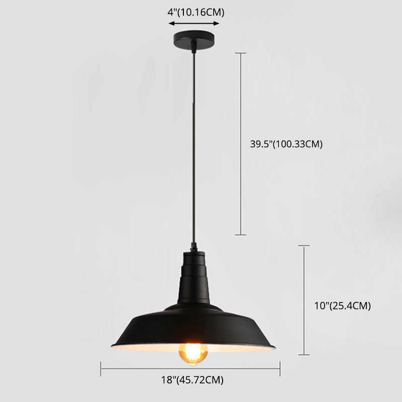 1-Light Hanging Barn Pendant Lighting Fixtures Industrial Metal Pendants for Dinning Room