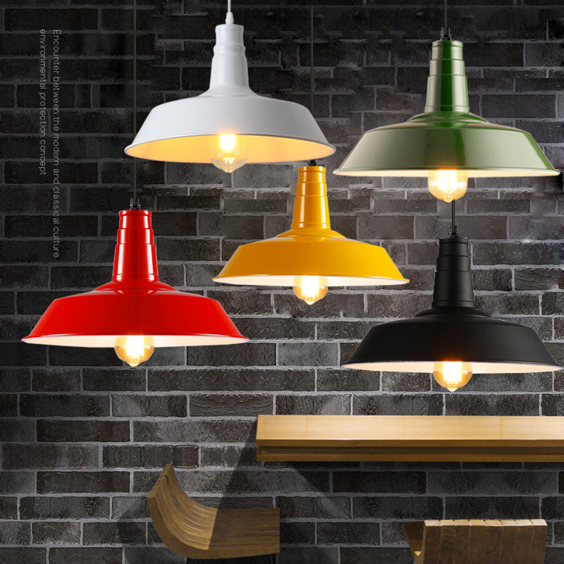 1-Light Hanging Barn Pendant Lighting Fixtures Industrial Metal Pendants for Dinning Room