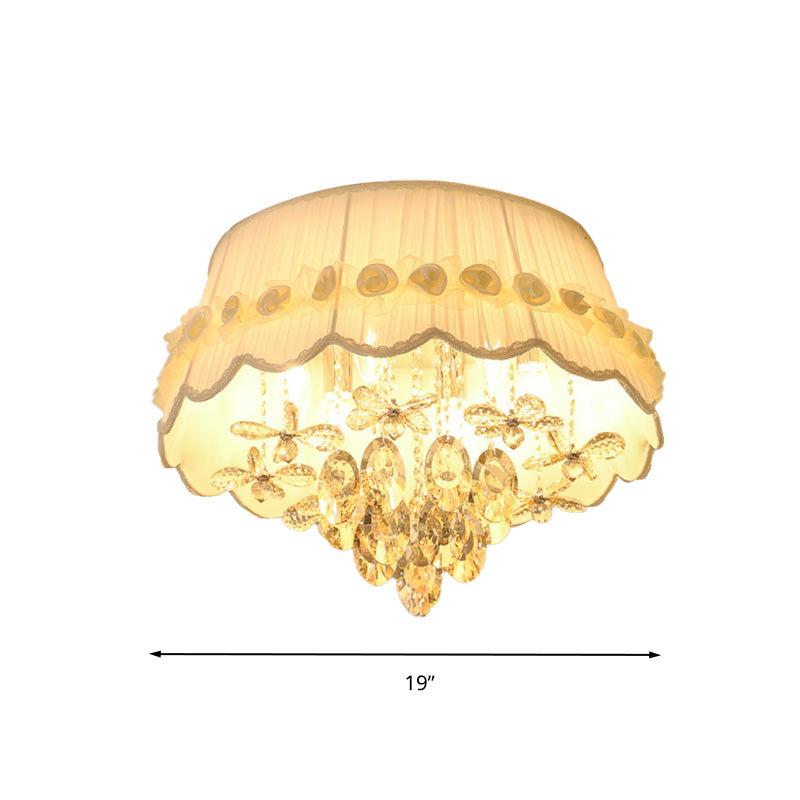 Illuminazione da soffitto a goccia in cristallo a 6/8 teste con luce bianca smerlata da incasso