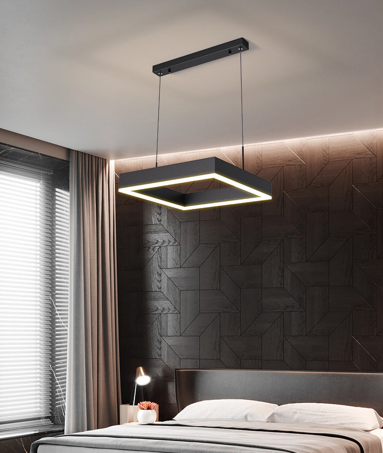 Modern Minimalist Style Squared Ceiling Pendant Light Acrylic Hanging Lamps for Living Room