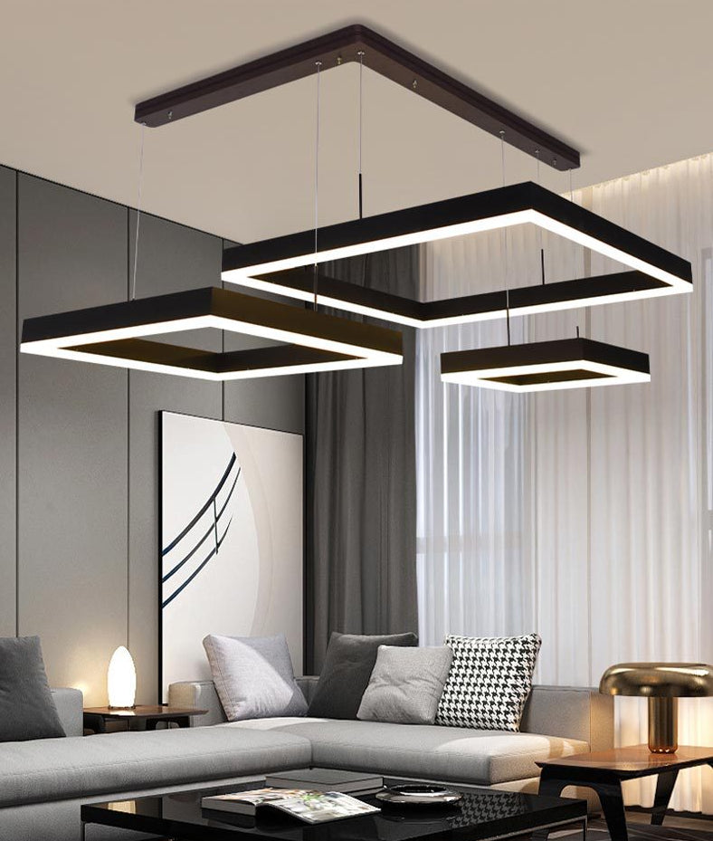 Modern Minimalist Style Squared Ceiling Pendant Light Acrylic Pendant Lights for Living Room