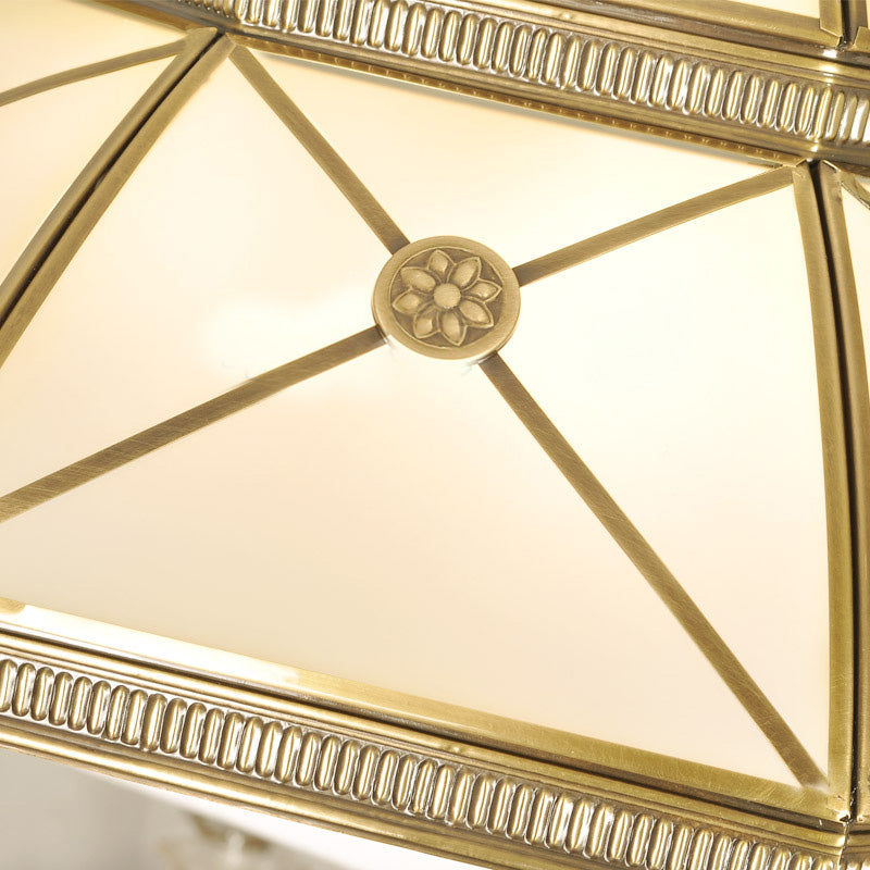 Ciotola del lampadario in oro in oro in vetro smerigliato ciotola 7 luci colonialismo a soffitto per cucina