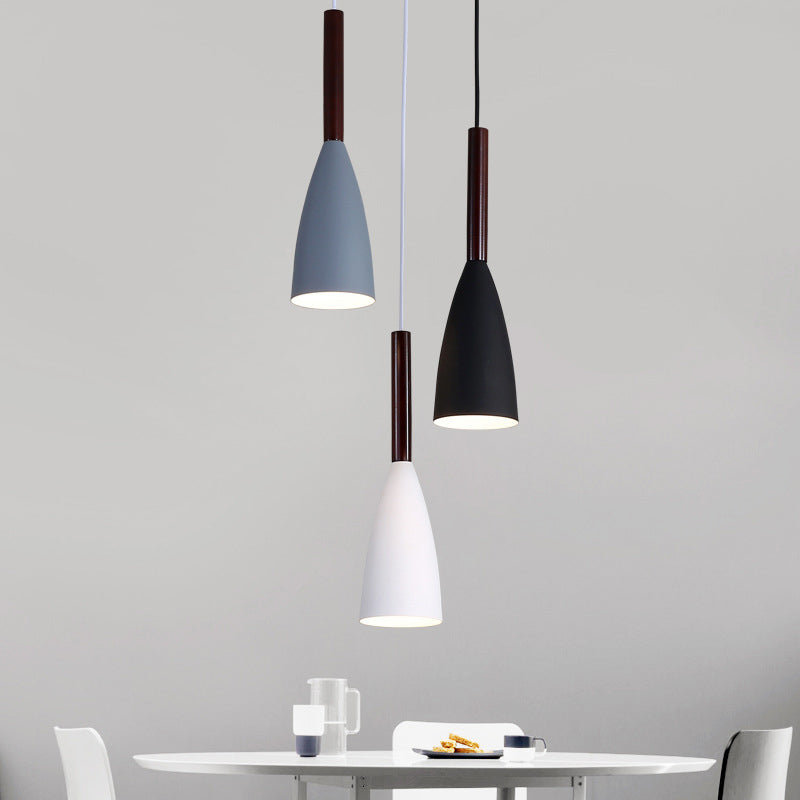 Metal Tapered Hanging Light Nordic Modern Style 1 Light  Restaurant Ceiling Pendant Lamp