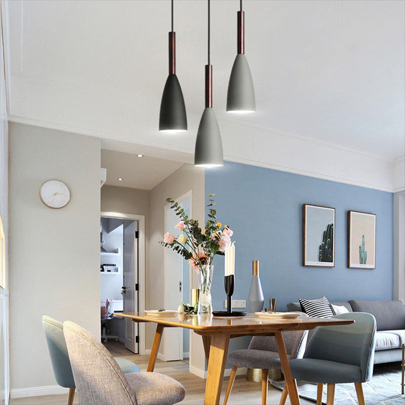 Metal Tapered Hanging Light Nordic Modern Style 1 Light  Restaurant Ceiling Pendant Lamp