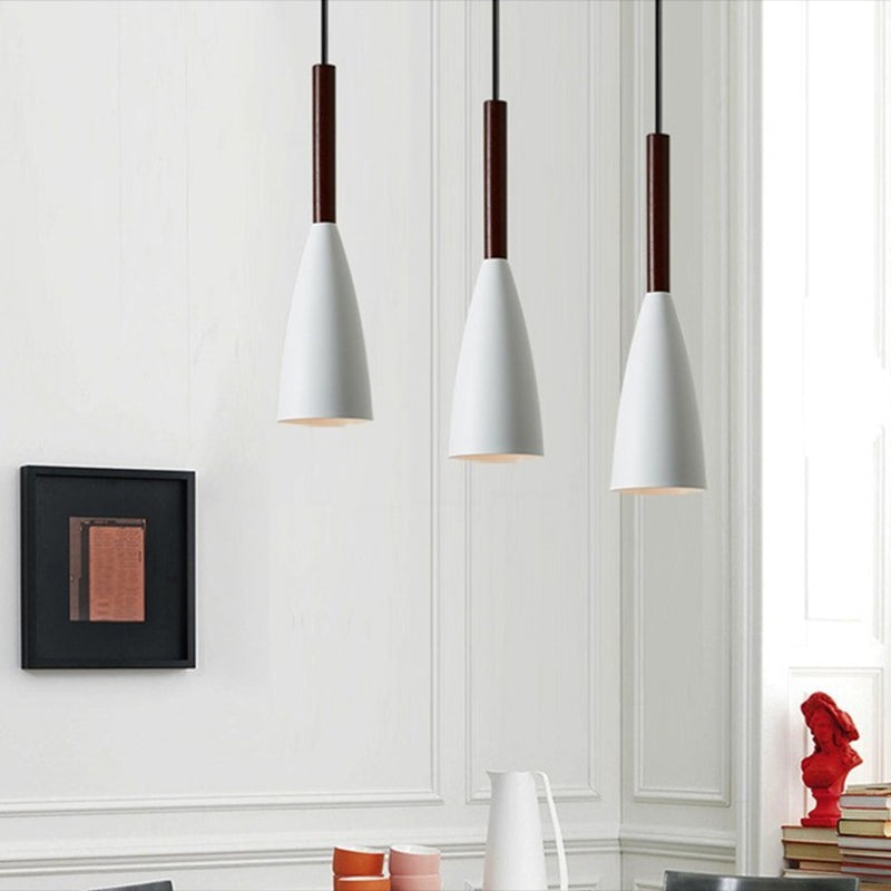 Metal Tapered Hanging Light Nordic Modern Style 1 Light  Restaurant Ceiling Pendant Lamp