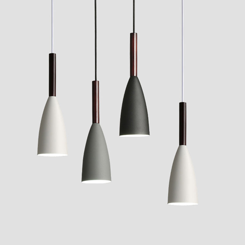 Metal Tapered Hanging Light Nordic Modern Style 1 Light  Restaurant Ceiling Pendant Lamp