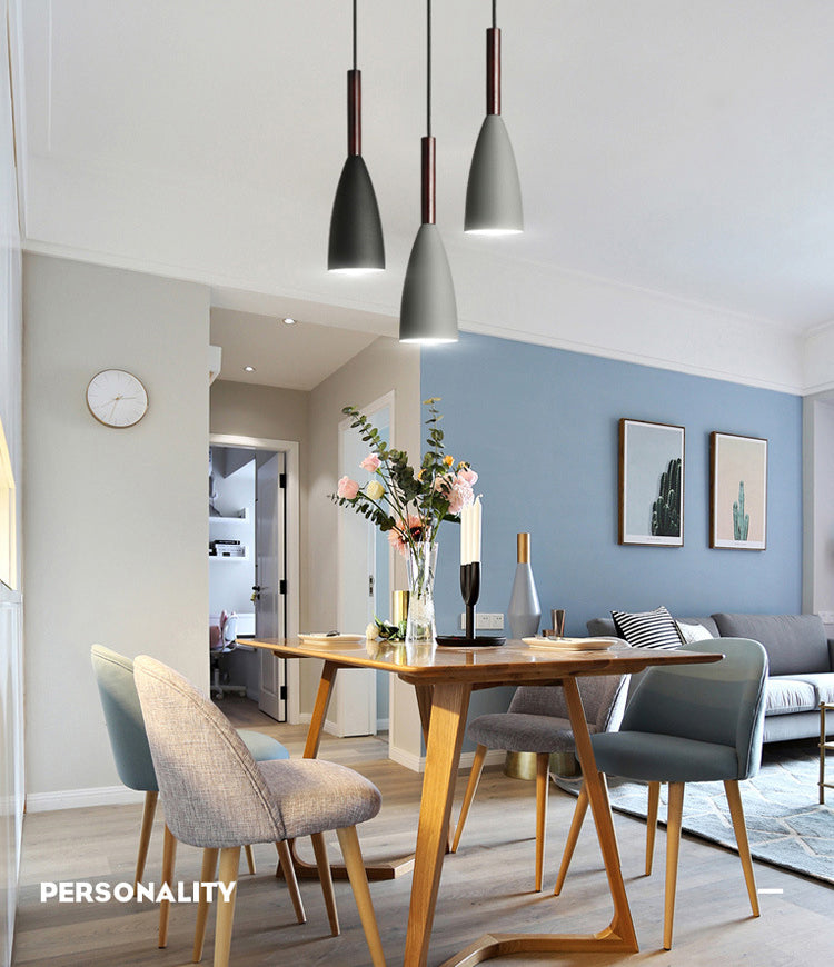 Metal Tapered Hanging Light Nordic Modern Style 1 Light  Restaurant Ceiling Pendant Lamp