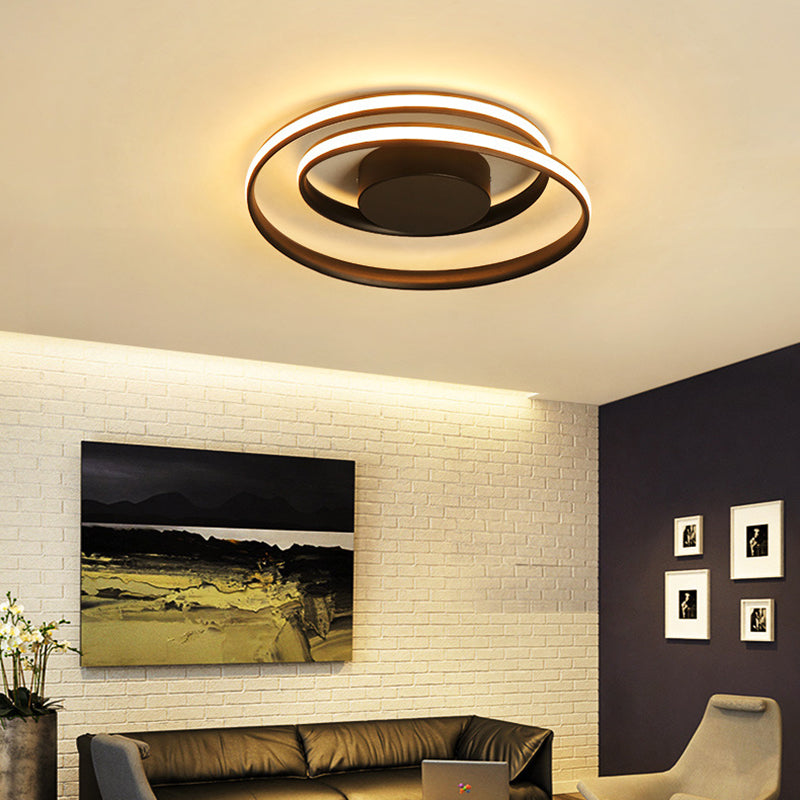 Twist Living Room Ceiling Light Fixture Metal LED Simplicity Close to Ceiling Lighting