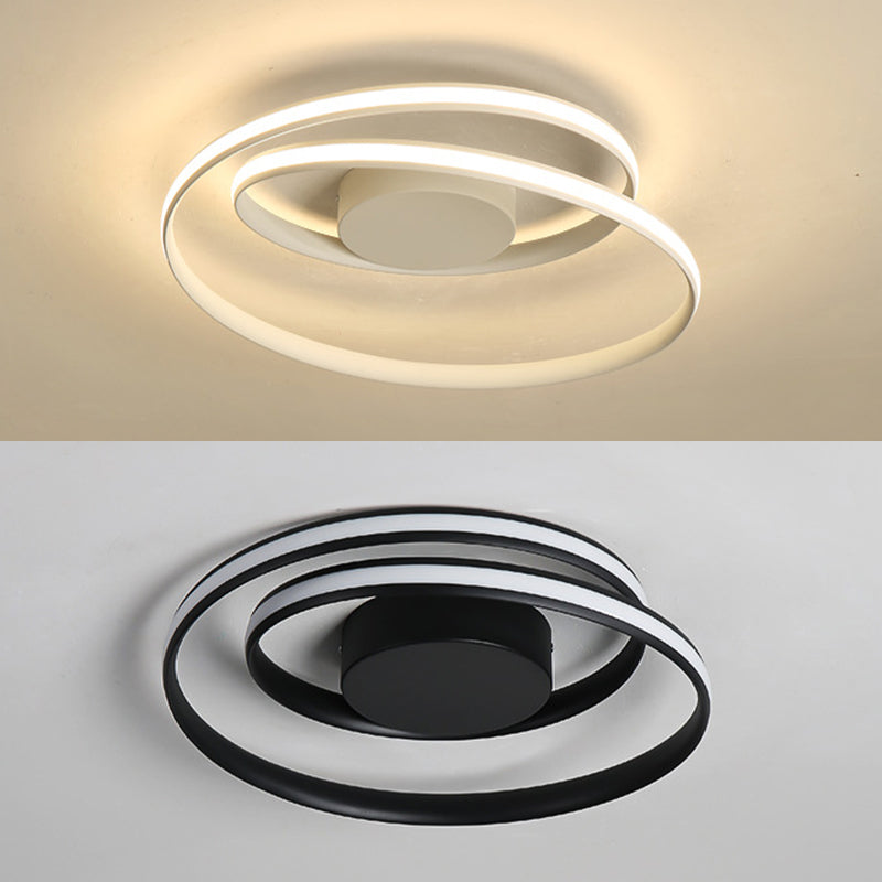 Twist Living Room Ceiling Light Fixture Metal LED Simplicity Close to Ceiling Lighting