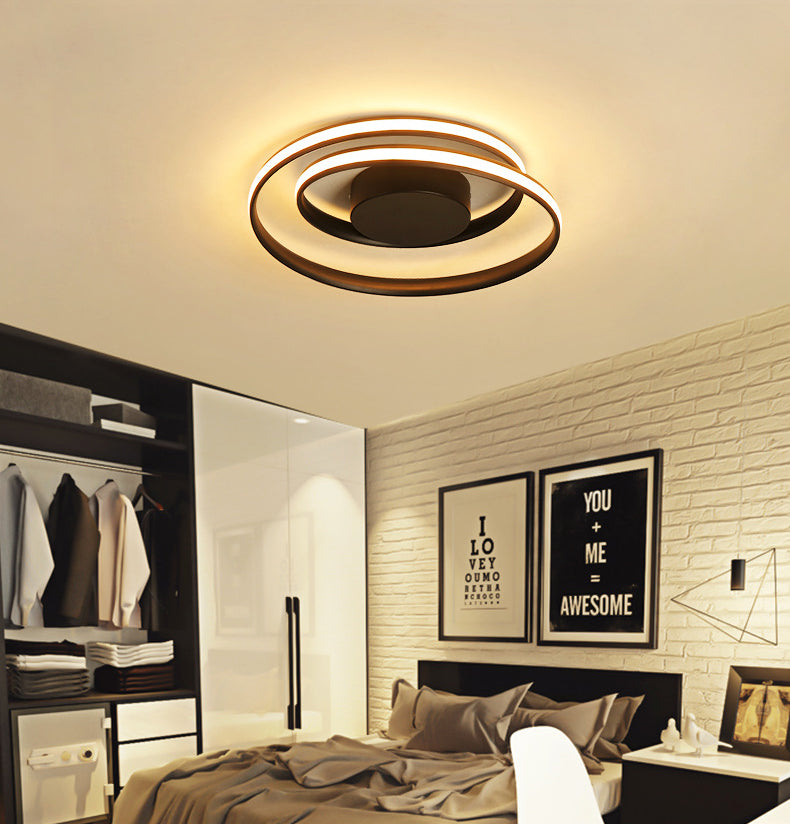 Twist Living Room Ceiling Light Fixture Metal LED Simplicity Close to Ceiling Lighting