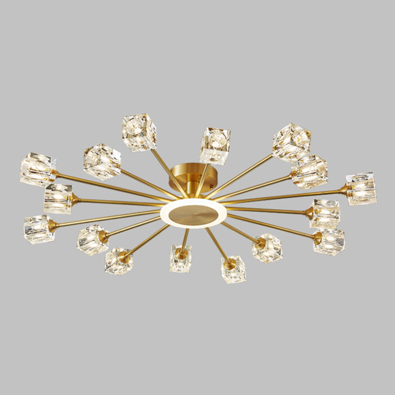 Sputnik Flush Mount Plafond Light Crystal plafond moderne Mount Chandelier