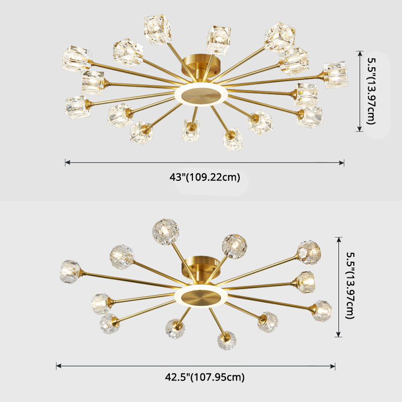 Luce a soffitto a filo a filo sputnik moderna lampadario