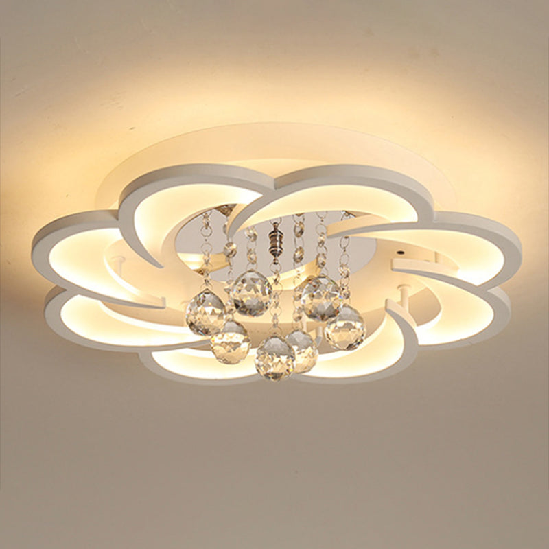 Moderno soffitto a forma di fiori a filo a corto di montaggio con soffitto acrilico