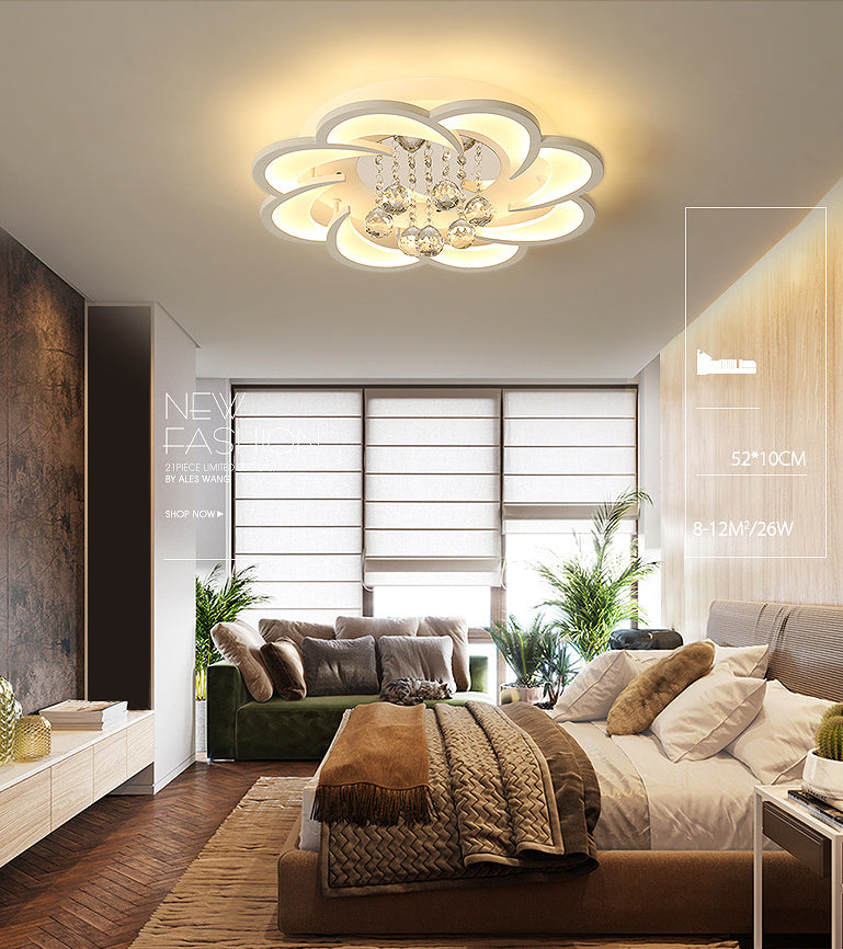 Modern Flower-Shaped Ceiling Flush Mount Lights Acrylic Ceiling Flush