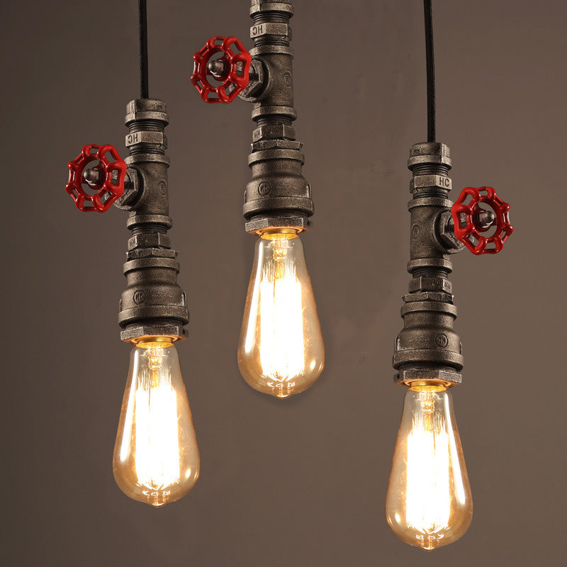 1-Licht-Wasserpfeife kreative Suspension Leicht Vintage Industrial Style Metal Hanging Lampe für den Flur Gang