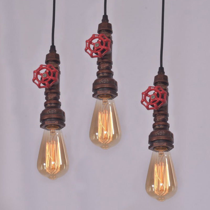 1-Licht-Wasserpfeife kreative Suspension Leicht Vintage Industrial Style Metal Hanging Lampe für den Flur Gang