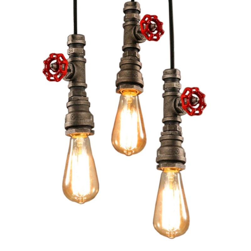 1-Licht-Wasserpfeife kreative Suspension Leicht Vintage Industrial Style Metal Hanging Lampe für den Flur Gang