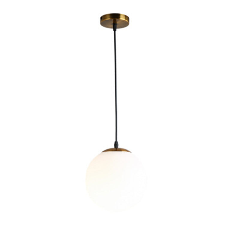 1 Licht bolvormig hanglamp Modern eenvoudig mat wit glas glas eettafel hangende lamp