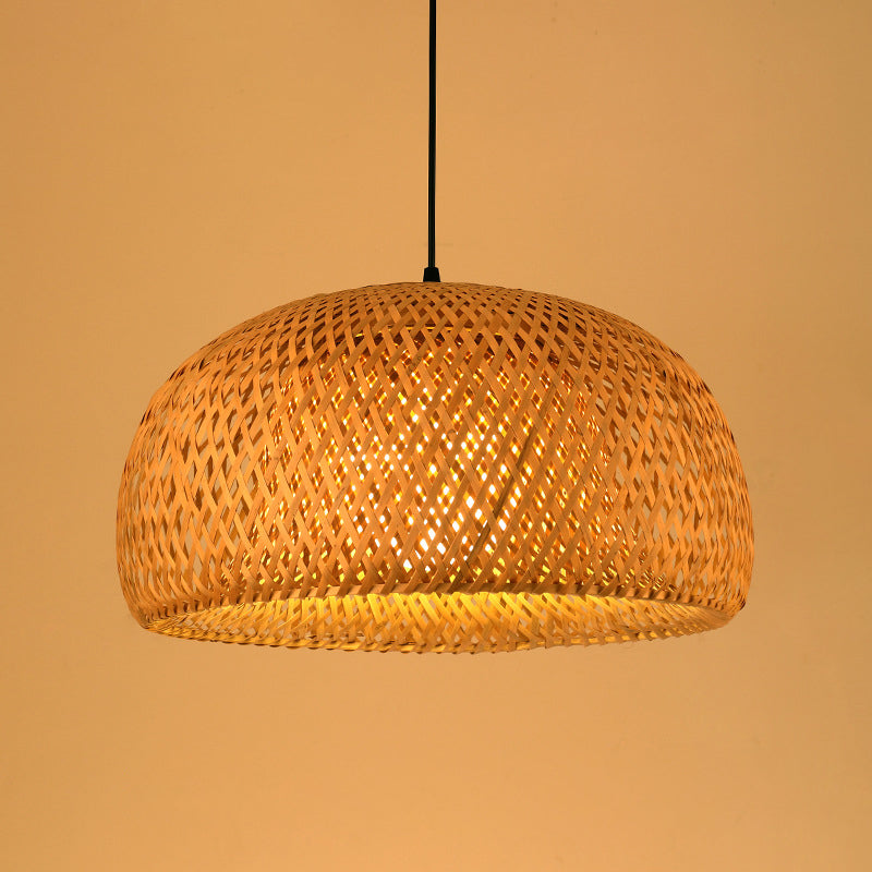 Luce a sospensione a sospensione tessuta a mano moderna Rattan 1 Luce Light Light