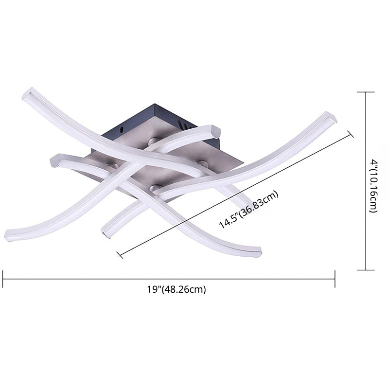 Luz de aluminio curvo Semi Flush Lighture LED moderno LED Semi Flush Light